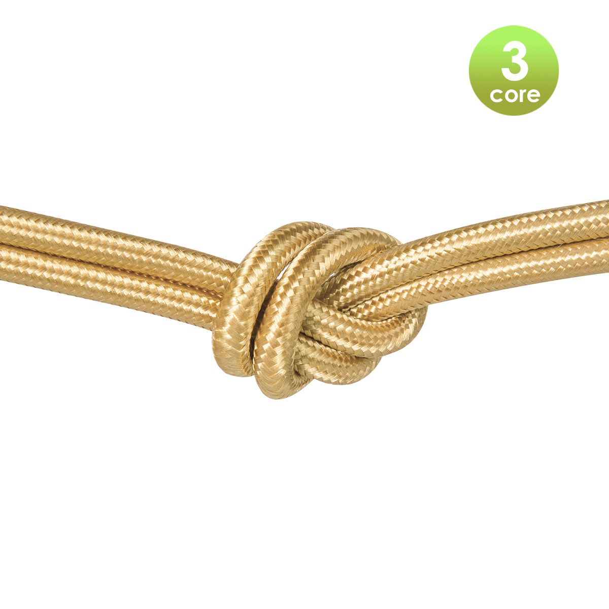 Tangla lighting - TLCB01007SV - 3c - Fabric cable 3 core - in glossy bisque